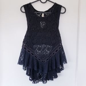 FREE PEOPLE BOHO LACE TOP